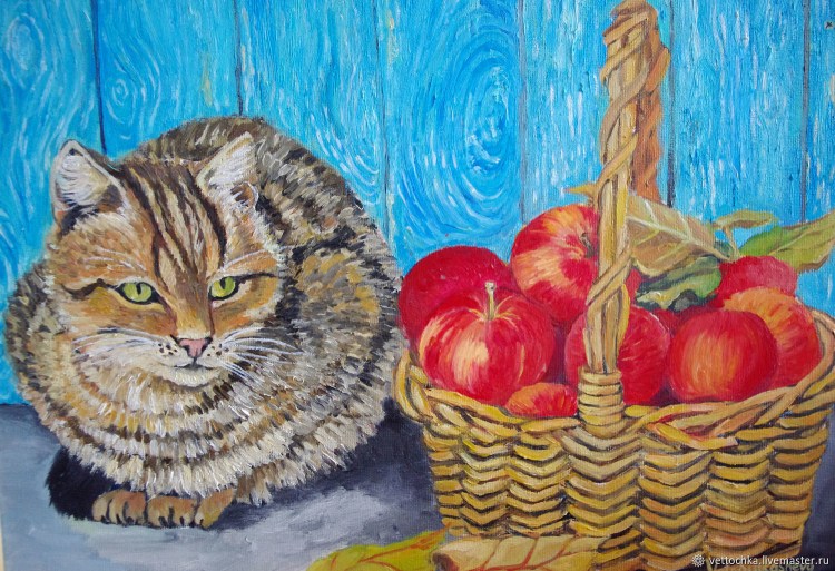 Котята и фрукты