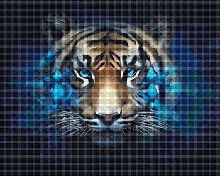 Белый тигр с голубыми глазами