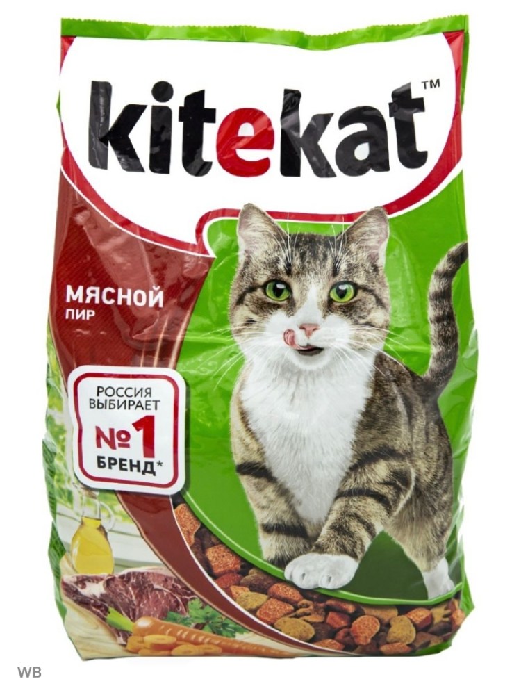 Корм для кошек Kitekat с говядиной 28шт. Х 85 Г