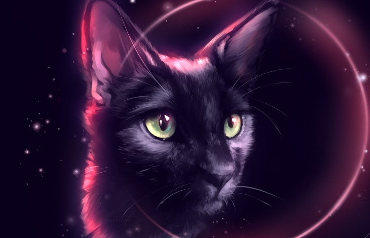 Белая кошка аниме