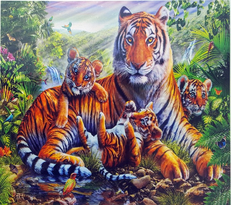 Картина Тигриная семья