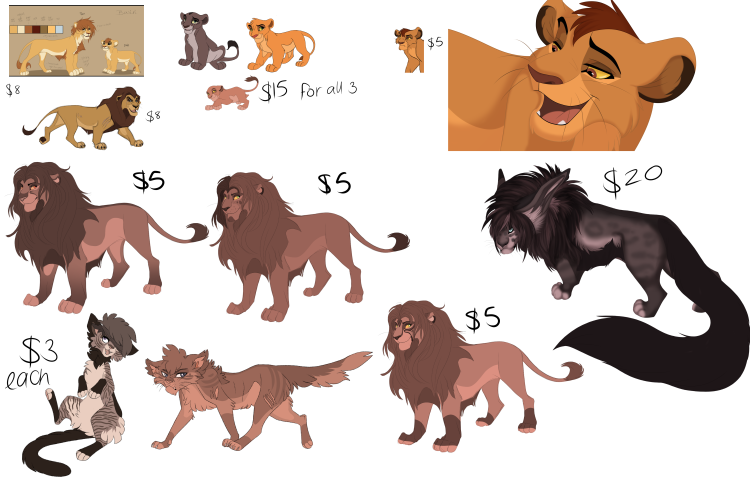 Адопты персонажей Король Лев