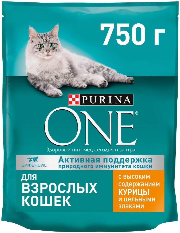 Purina one корм для стерильных кошек сухой говядины пшеница 750г