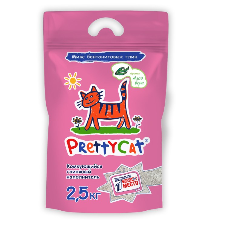 Комкующийся наполнитель PRETTYCAT супер белый с ароматом ванили 20 кг