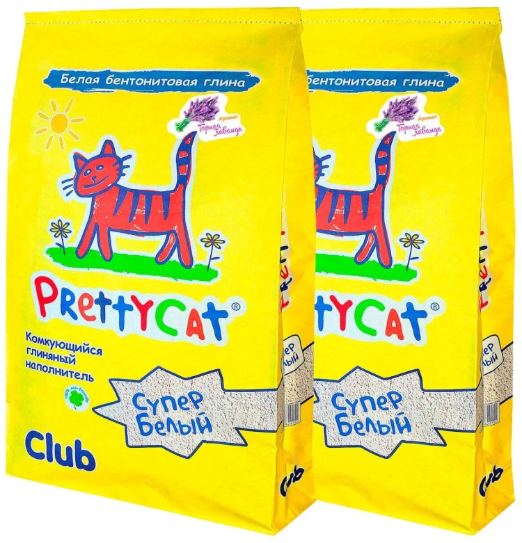 Pretty Cat комкующийся наполнитель "супер белый"