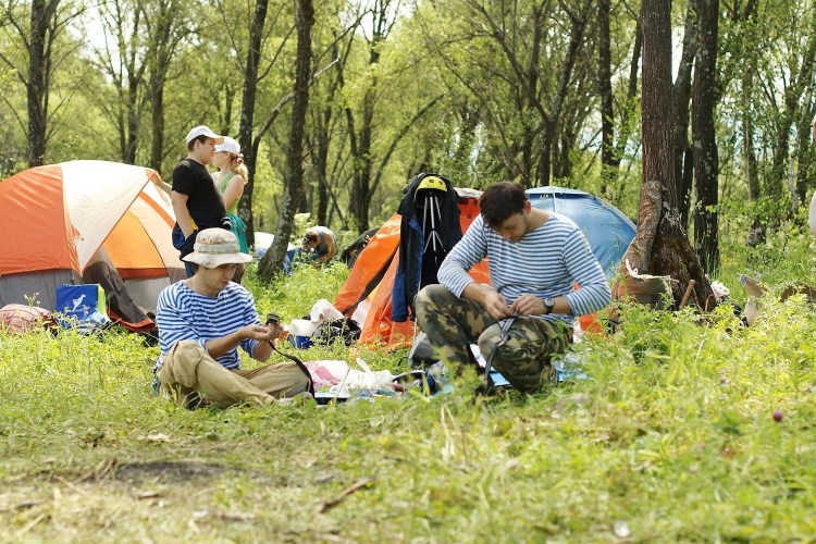 Лагерь на реке Желовь