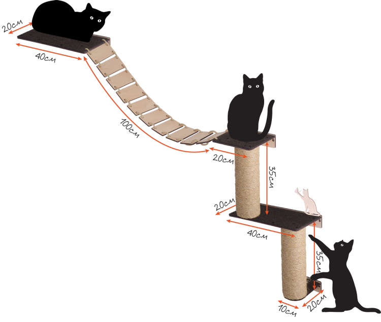 Игровой комплекс для кошек схема