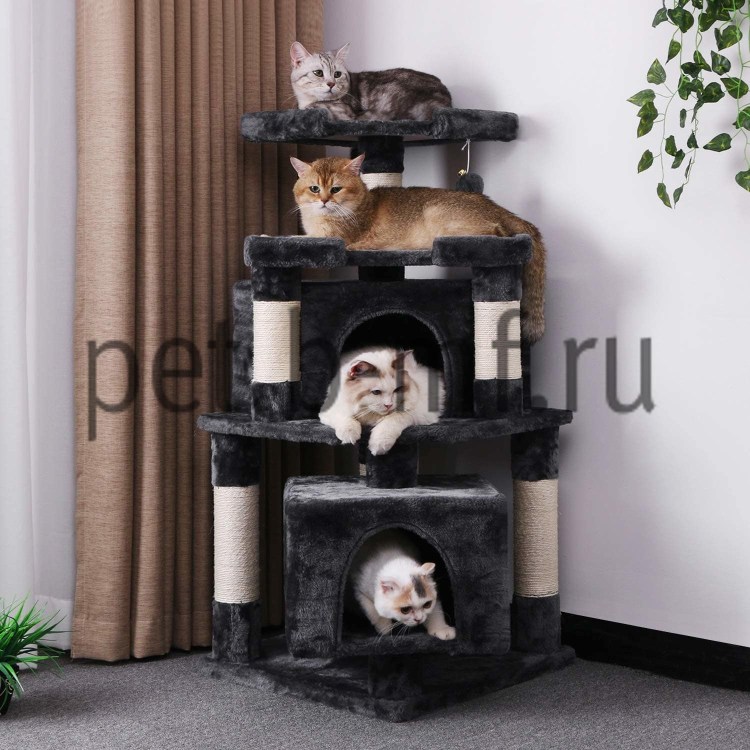 Комплекс д/Кош., многоэтажный, цв.мех, два дома+труба Зооник (1130х550х2700)