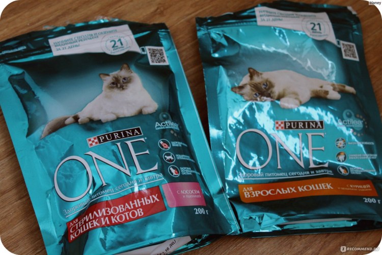 Линейка кормов Пурина Ван для кошек