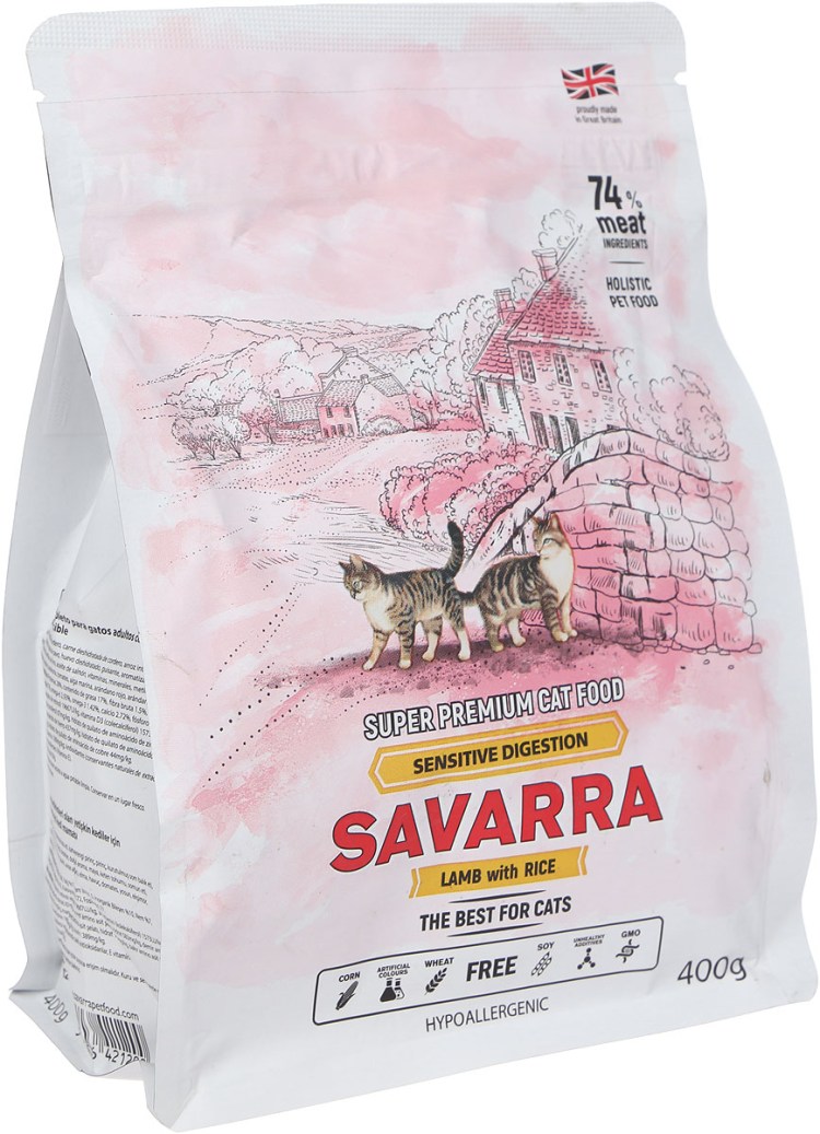Сухой корм для котят SAVARRA Kitten индейка и рис 400г