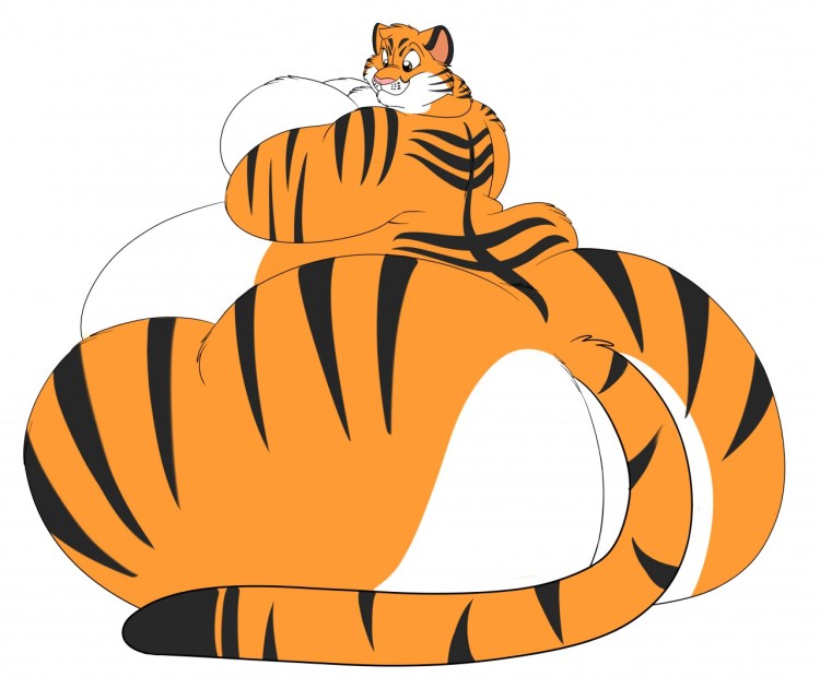 Пухлый тигр рисунок