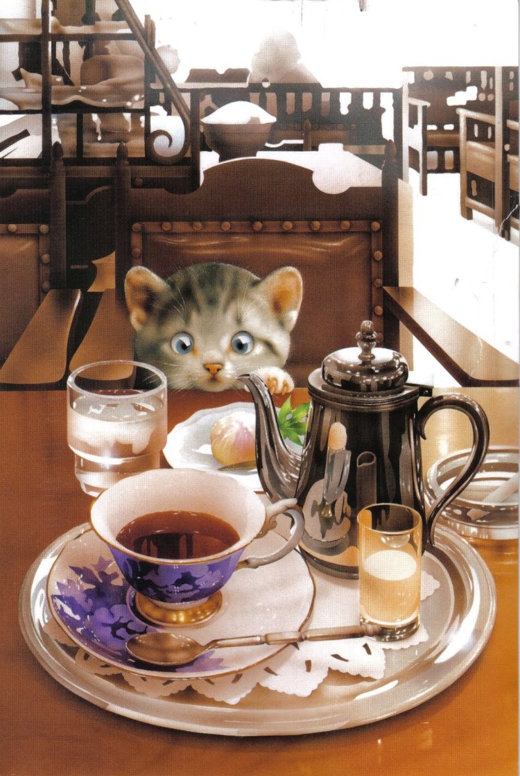 Кот в чашке