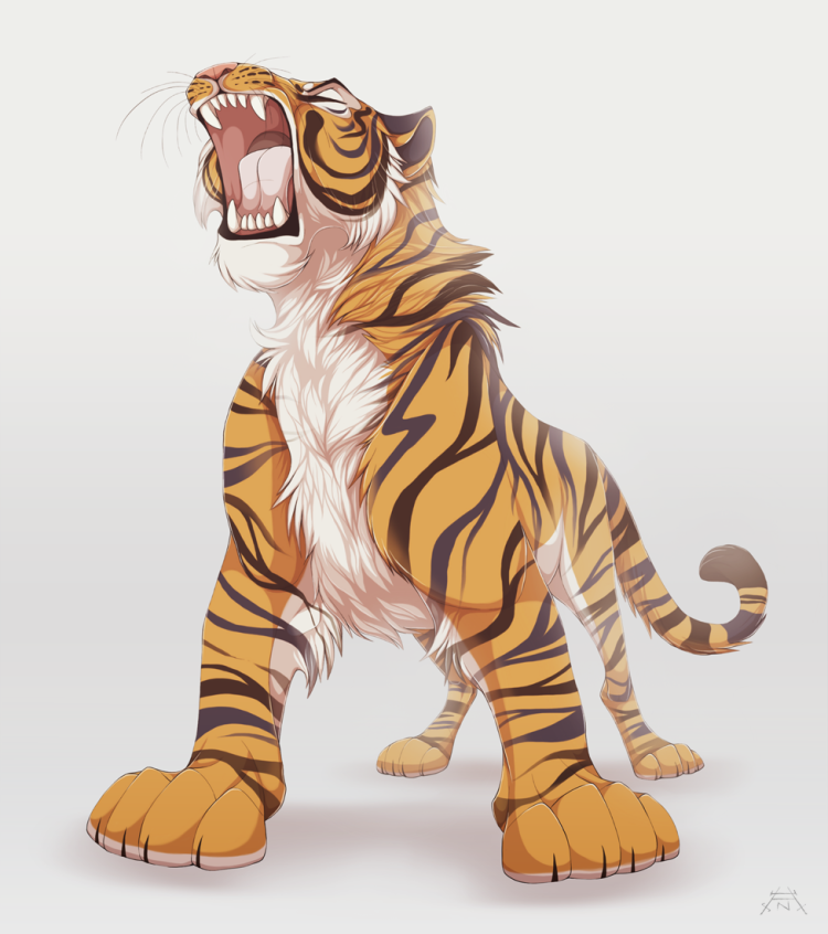 Тигр рисовать