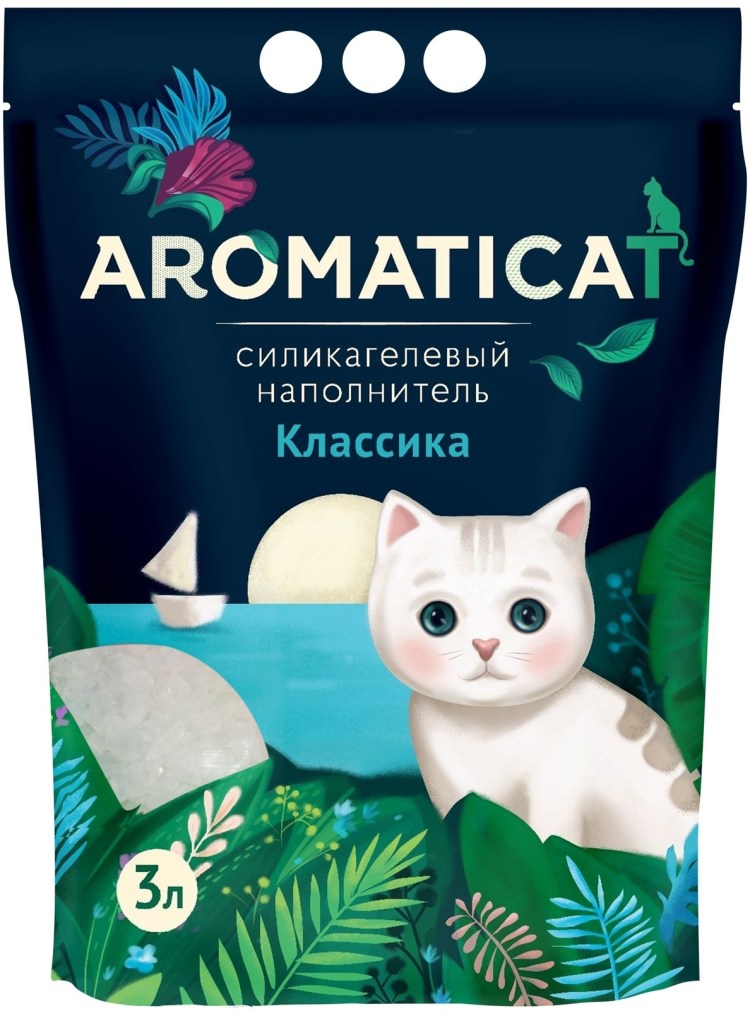 Впитывающий наполнитель AROMATICAT силикагелевый классика 10 л