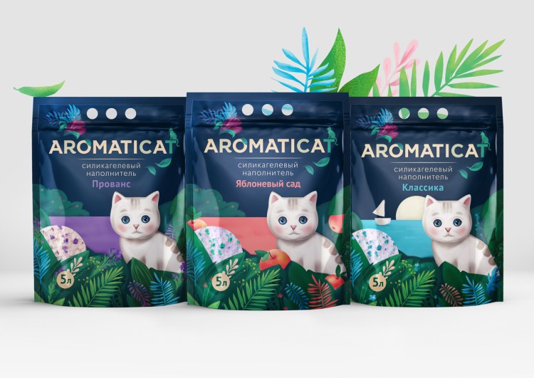 Силикагелевый наполнитель "AROMATICAT" 10л. Premium