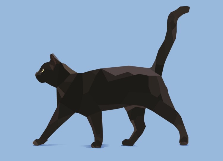 Кошка в профиль полностью