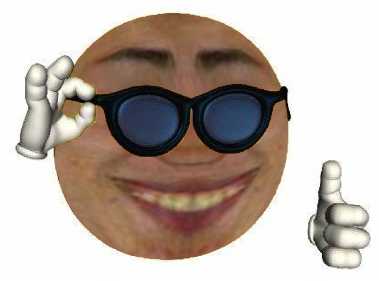 Смайл в очках Мем