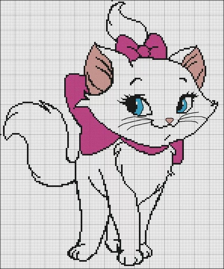 Рисунок кошки для срисовки