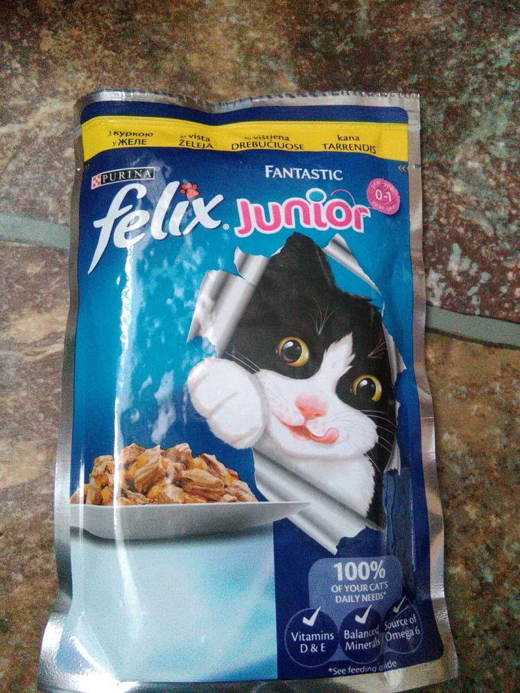 Корм для кошек курица в желе 85 гр, Феликс