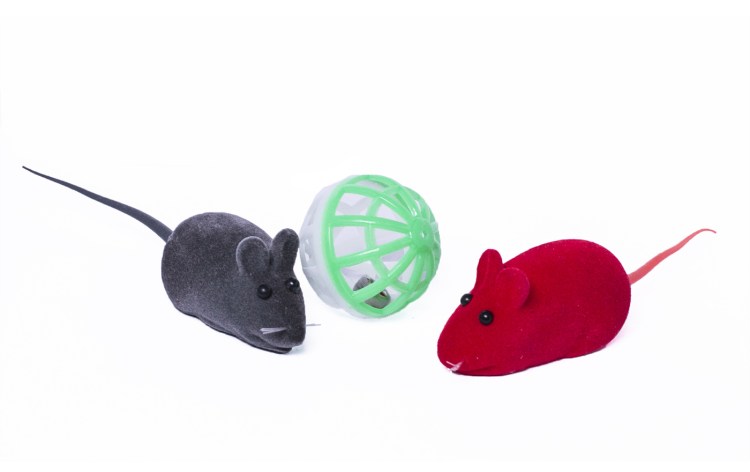 Игрушка "мышь с пищалкой" pvc003