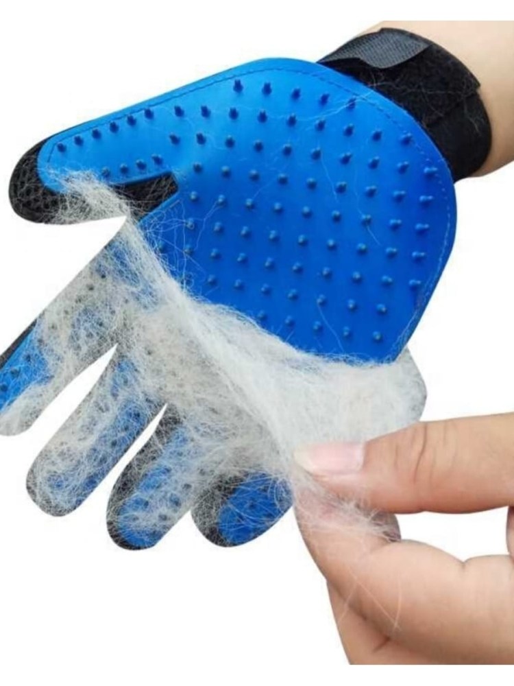 Перчатка-щетка д/вычесывания шерсти животных na1857