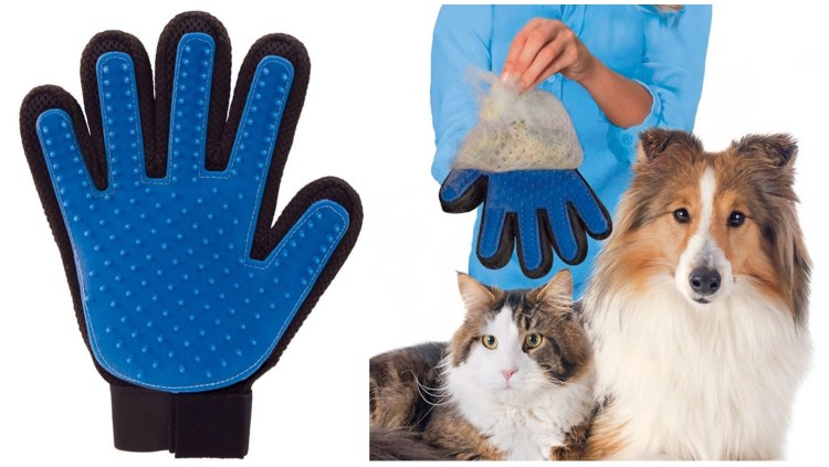 {44842} Перчатка пуходерка " true Touch" для собак и кошек
