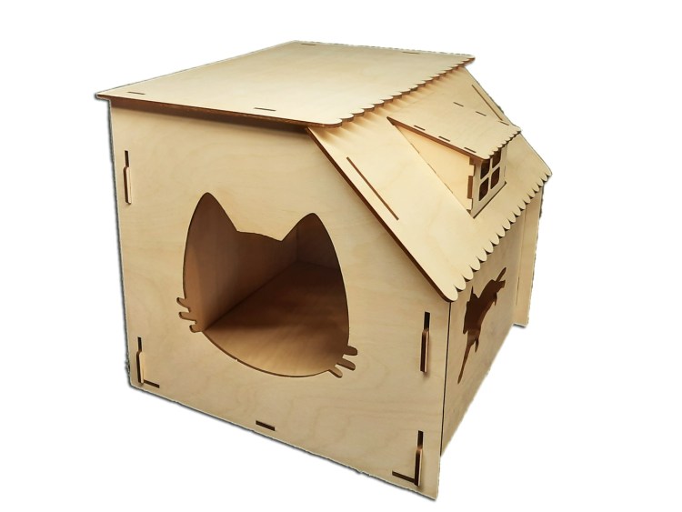 Домик для кошки из фанеры