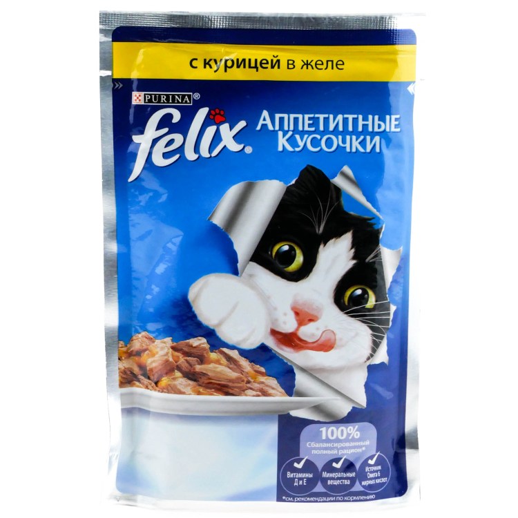 Корм для кошек Felix Sensations с треской 24шт. Х 85 Г