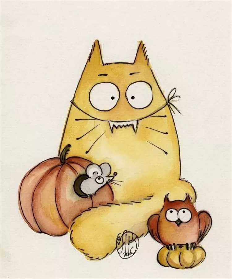 Кошка рисунок