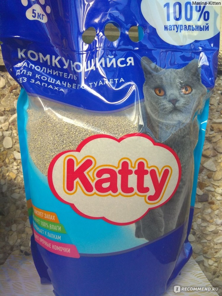 Наполнитель для кошачьего туалета комкующийся Katty