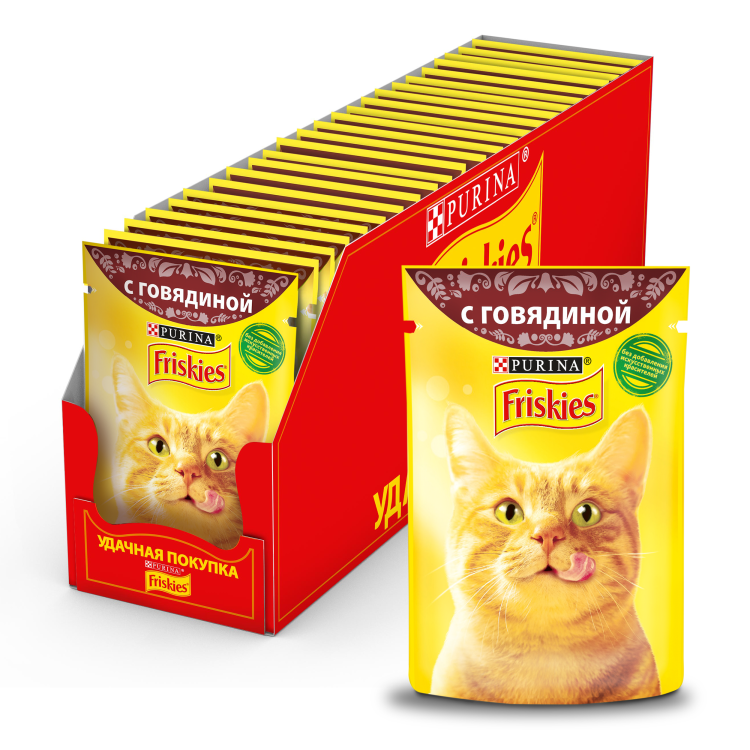 Корм для кошек friskies с лососем 24шт. Х 85 Г