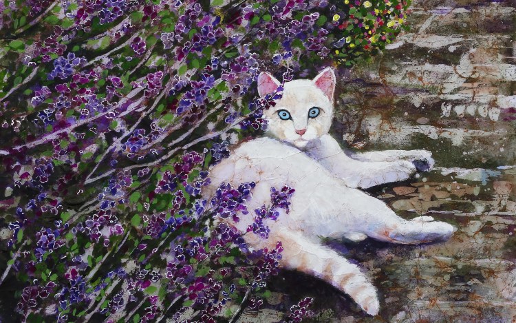 Красивые котята в цветах