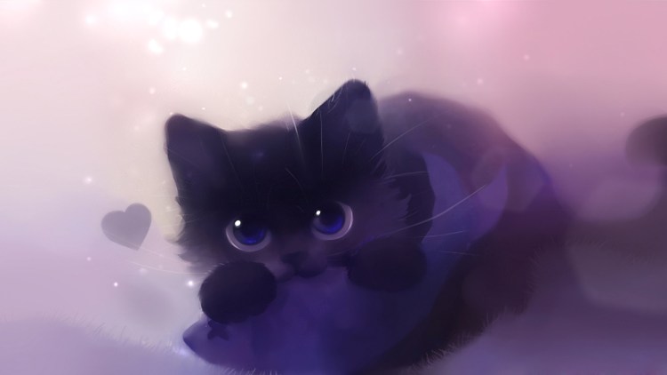 Котики с сердечками
