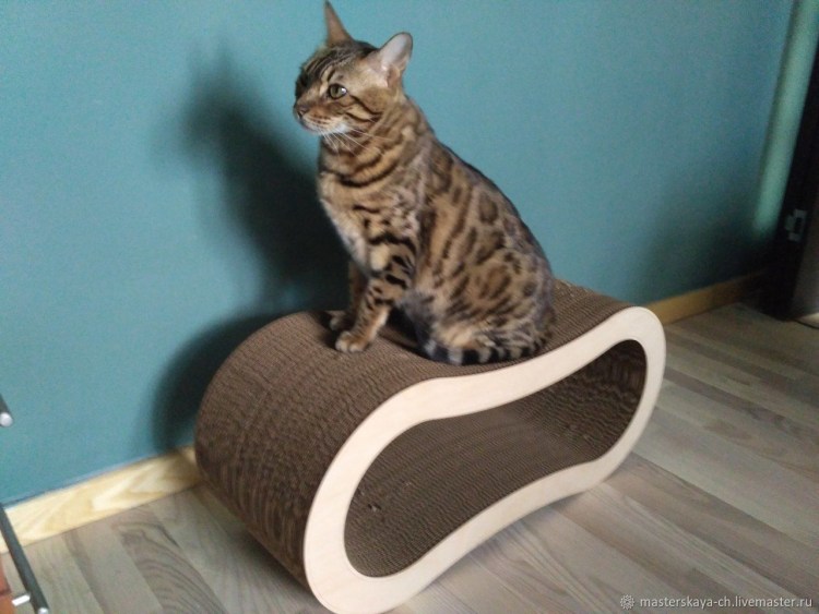 Домик для кошки из табуретки
