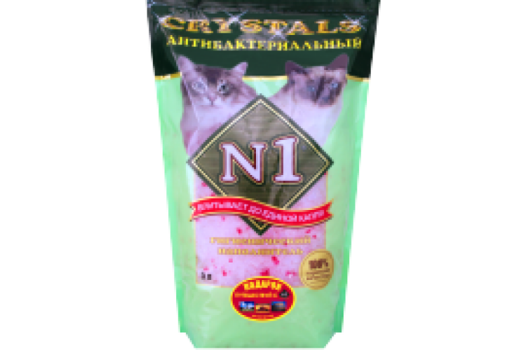 N1 силикагелевый антибактериальный наполнитель, 5л, Crystals