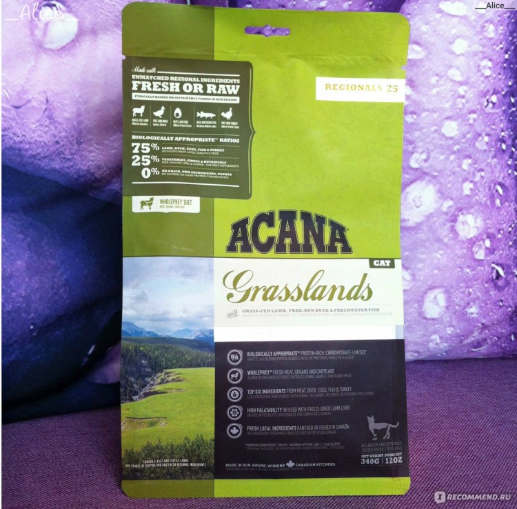 Acana grasslands состав