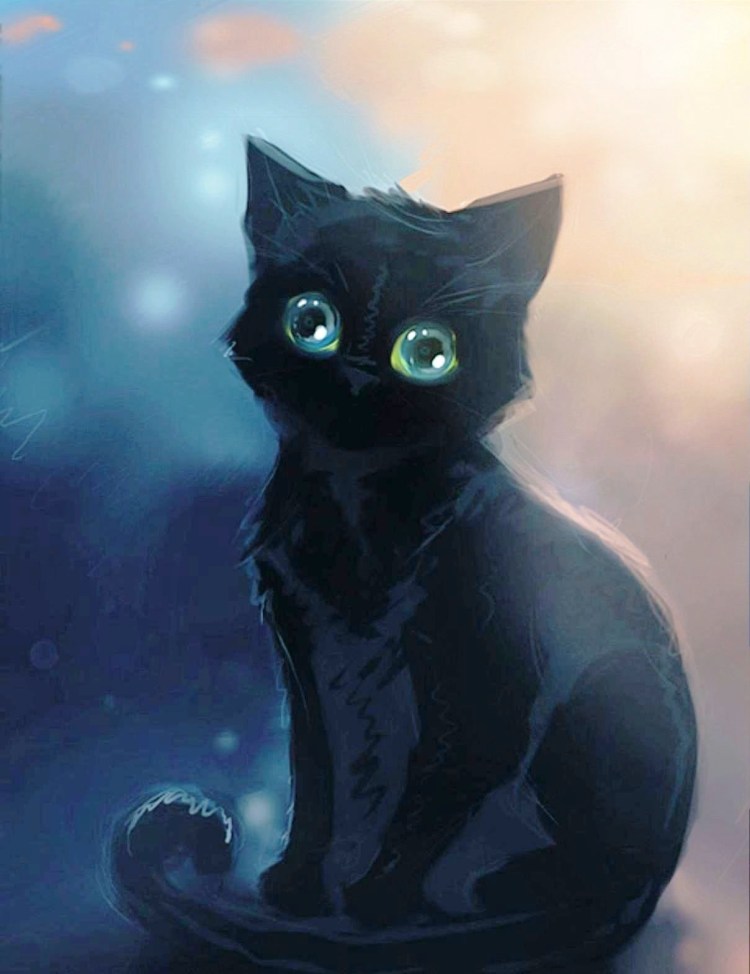 Кот с венком на голове