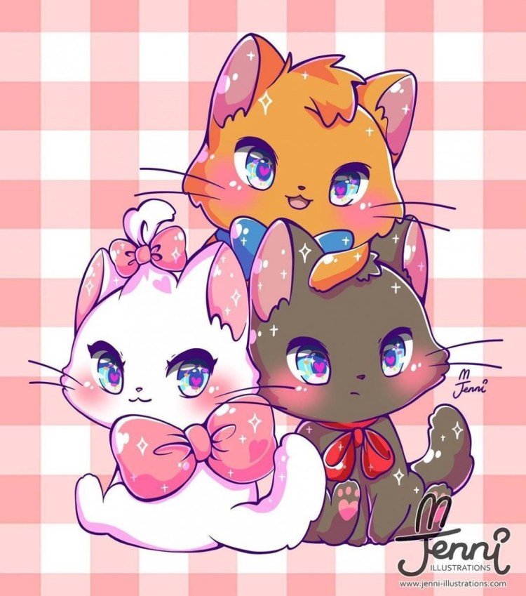 Милых мультяшных котят