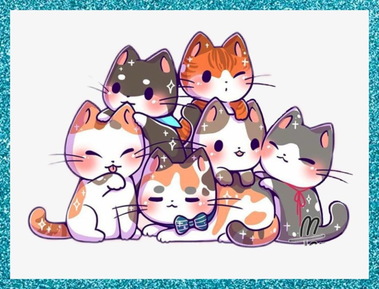 Милые мультяшные коты