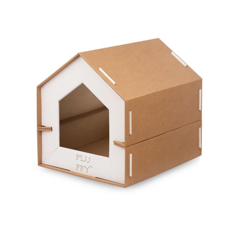 Картонный домик для кошки