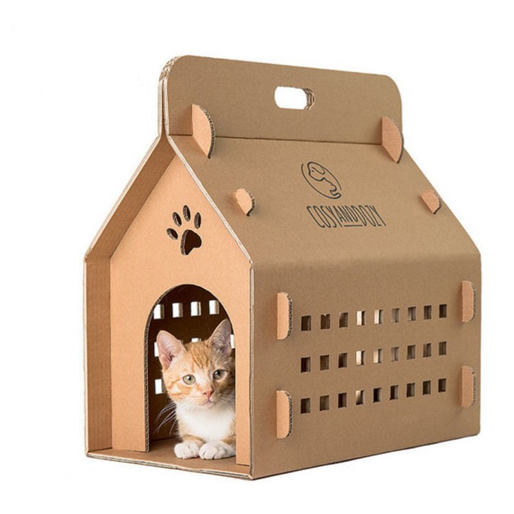 Картонный домик для кота