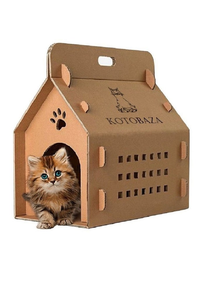 Кошкин дом из коробки