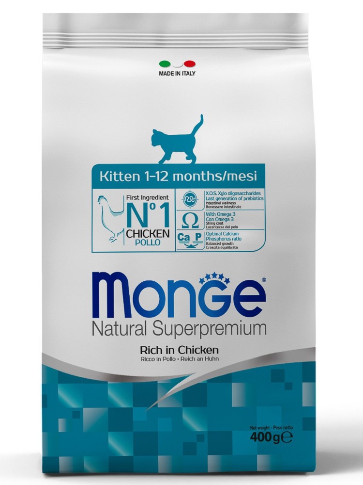 Корм для котят Monge natural Superpremium с курицей 10 кг