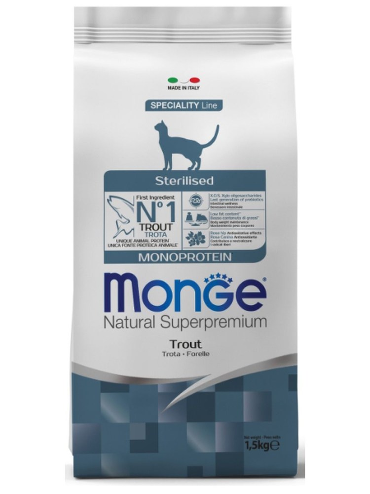 Корм для кошек Monge natural Superpremium с курицей 10 кг
