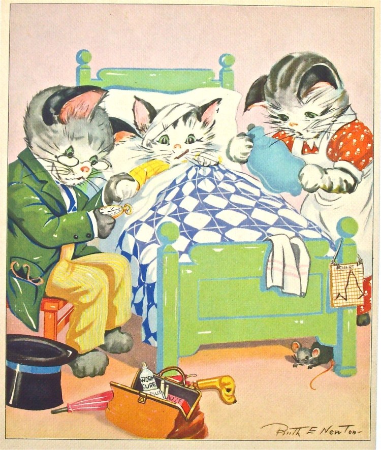 Котик болеет