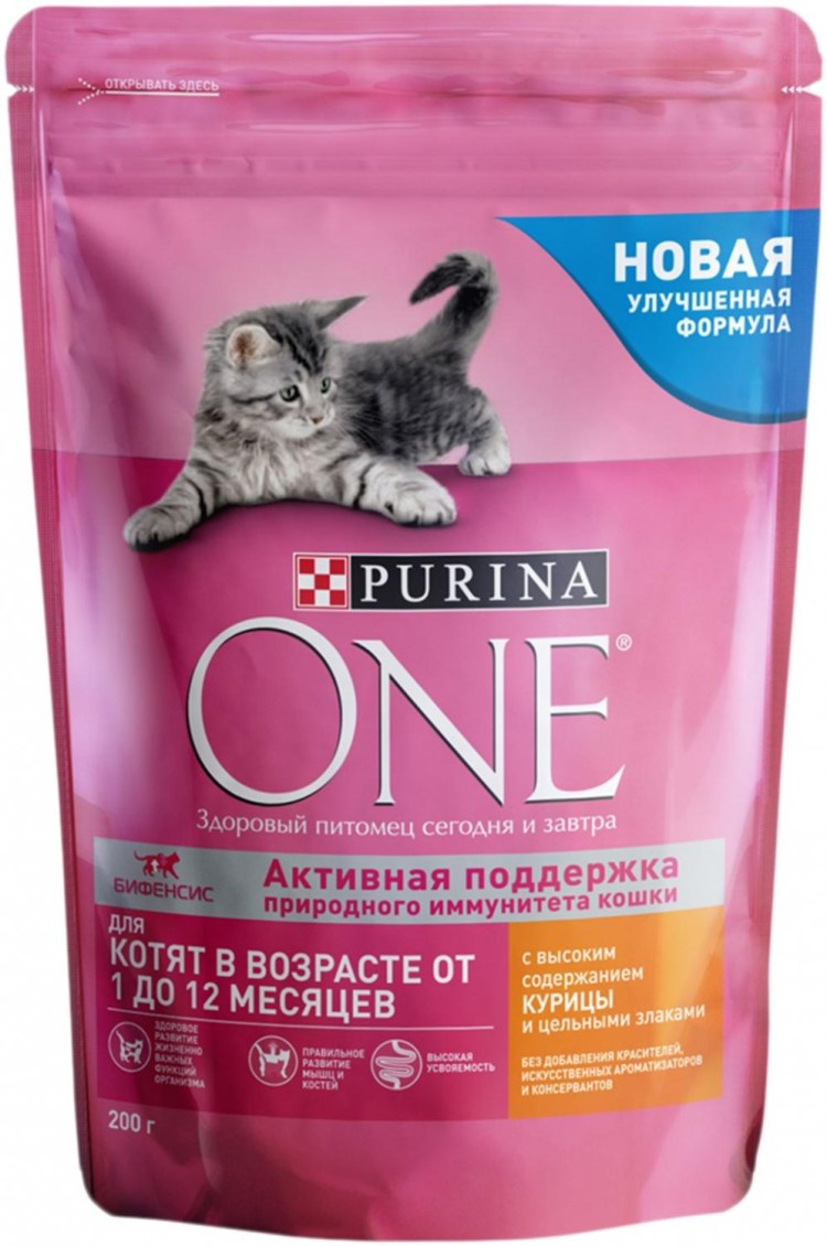 Purina one для котят от 1 до 12