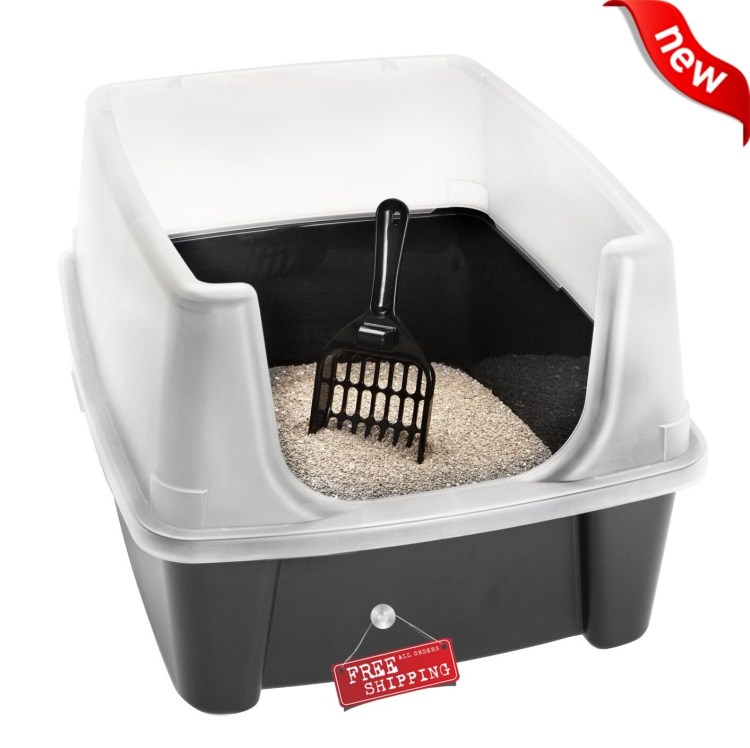 Clean Pet Cat Kitty open Top large Cats Litter Box