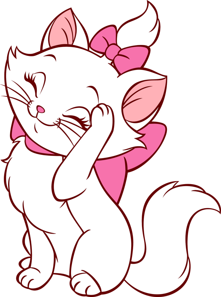 Белый котенок с бантиком