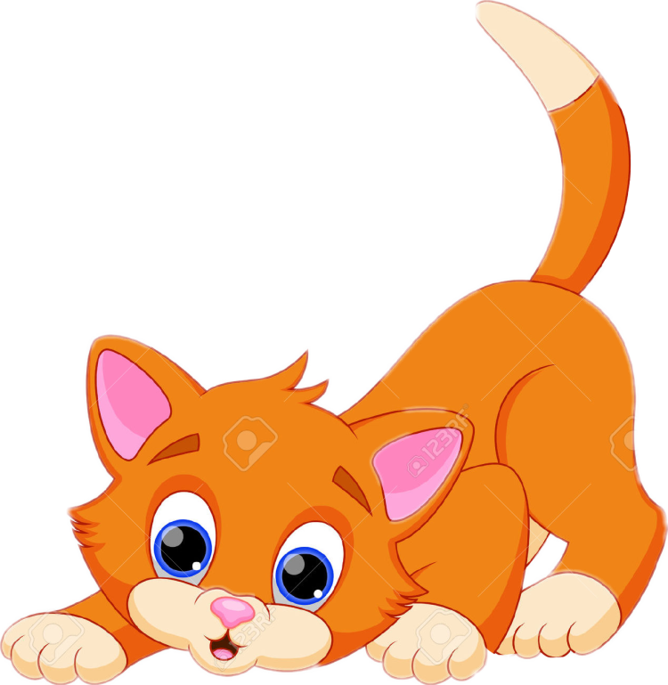 Мультяшный полосатый кот