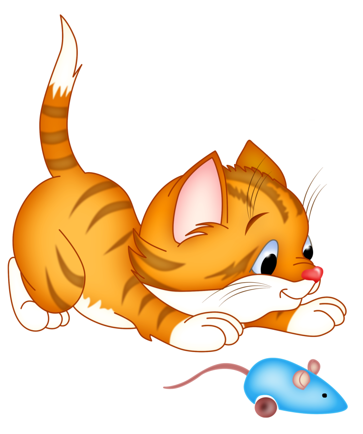 Кошка для детей на прозрачном фоне